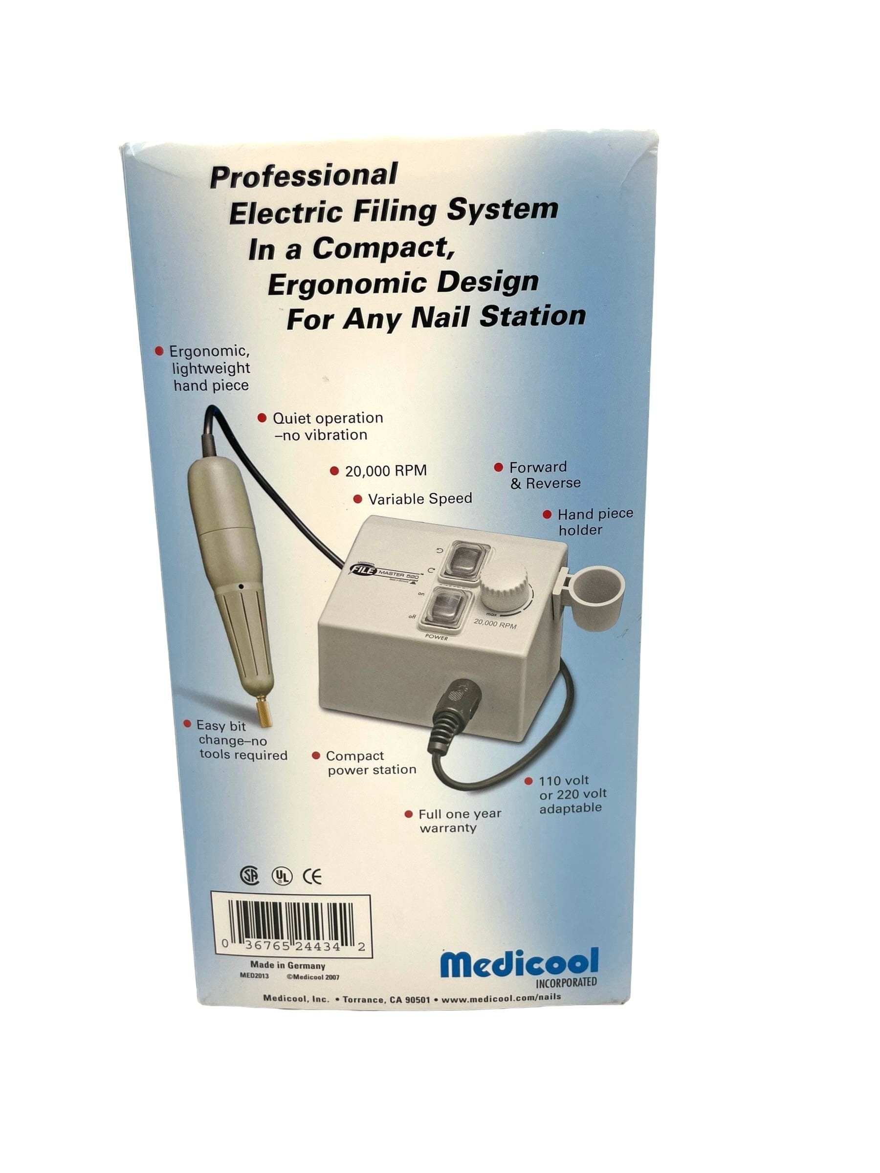 Medicool Electric Nail Filling System Professional Electric Nail File