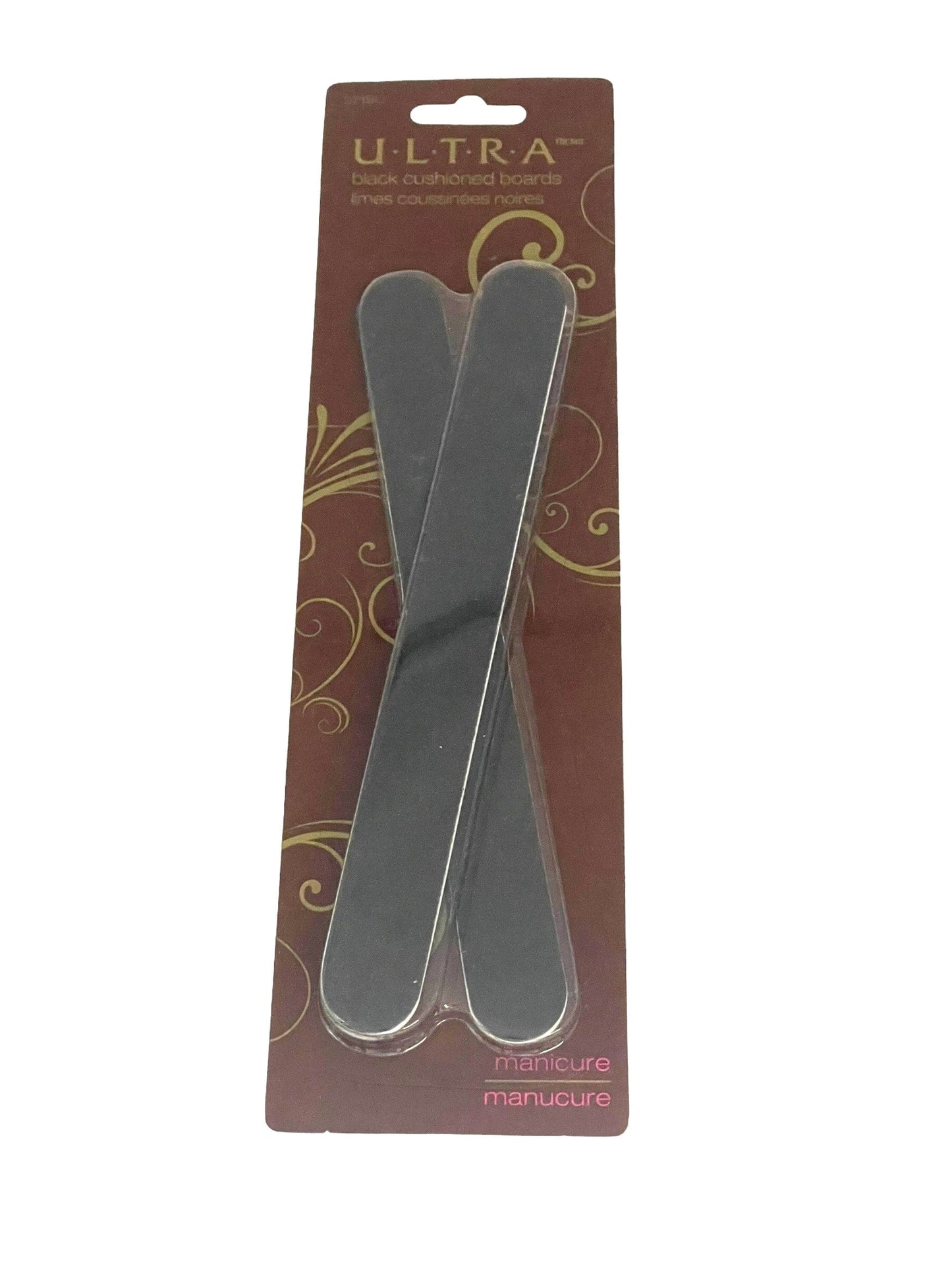 Nail File Black Cushioned Boards Long 2 pk Nail Files & Emery Boards