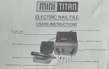 Nail File Electric Pro Mini Tatan Nail Glide File 2100