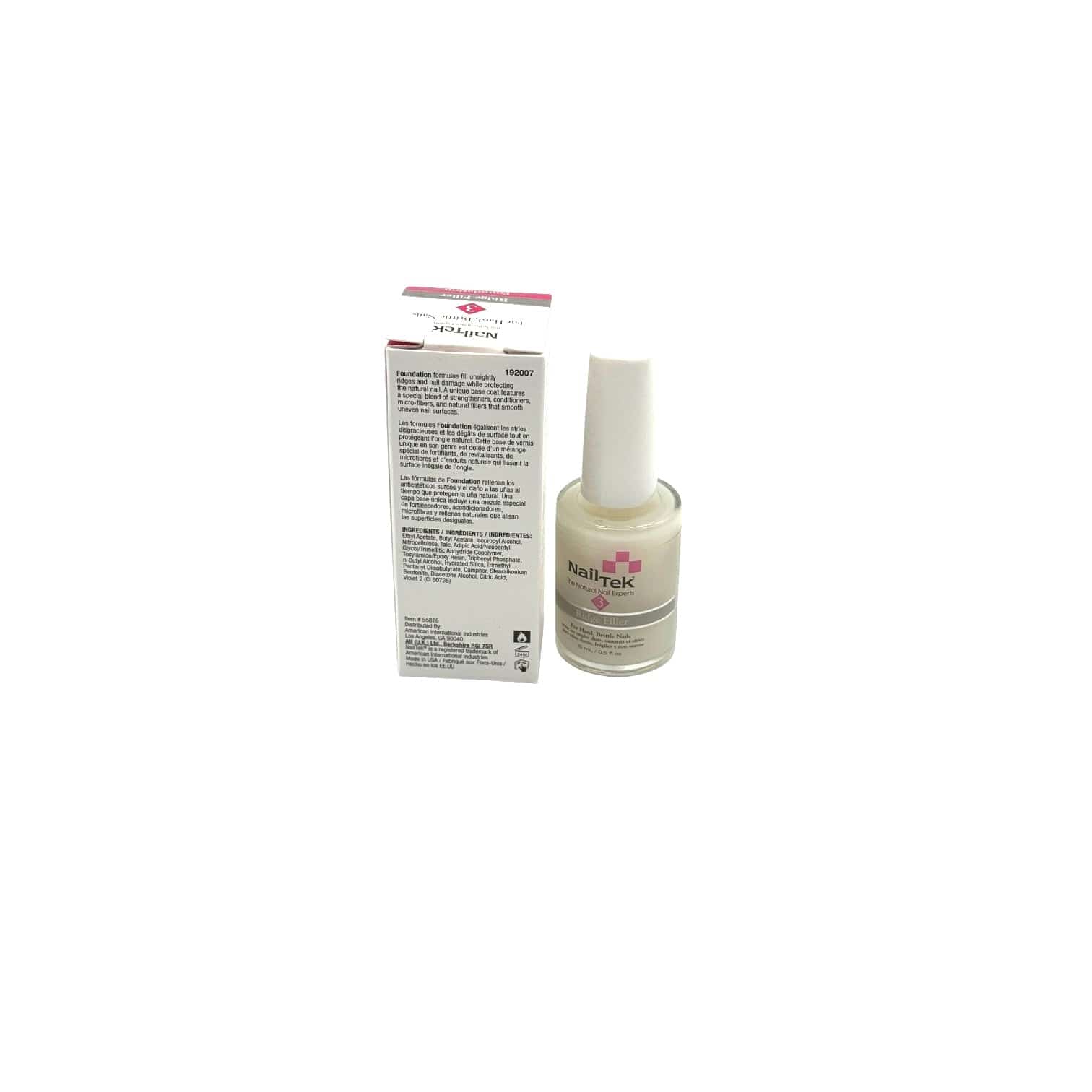 Nail Tek Ridge Filler Foundation 3 Hard, Brittle Nails 0.5 oz Nail Care