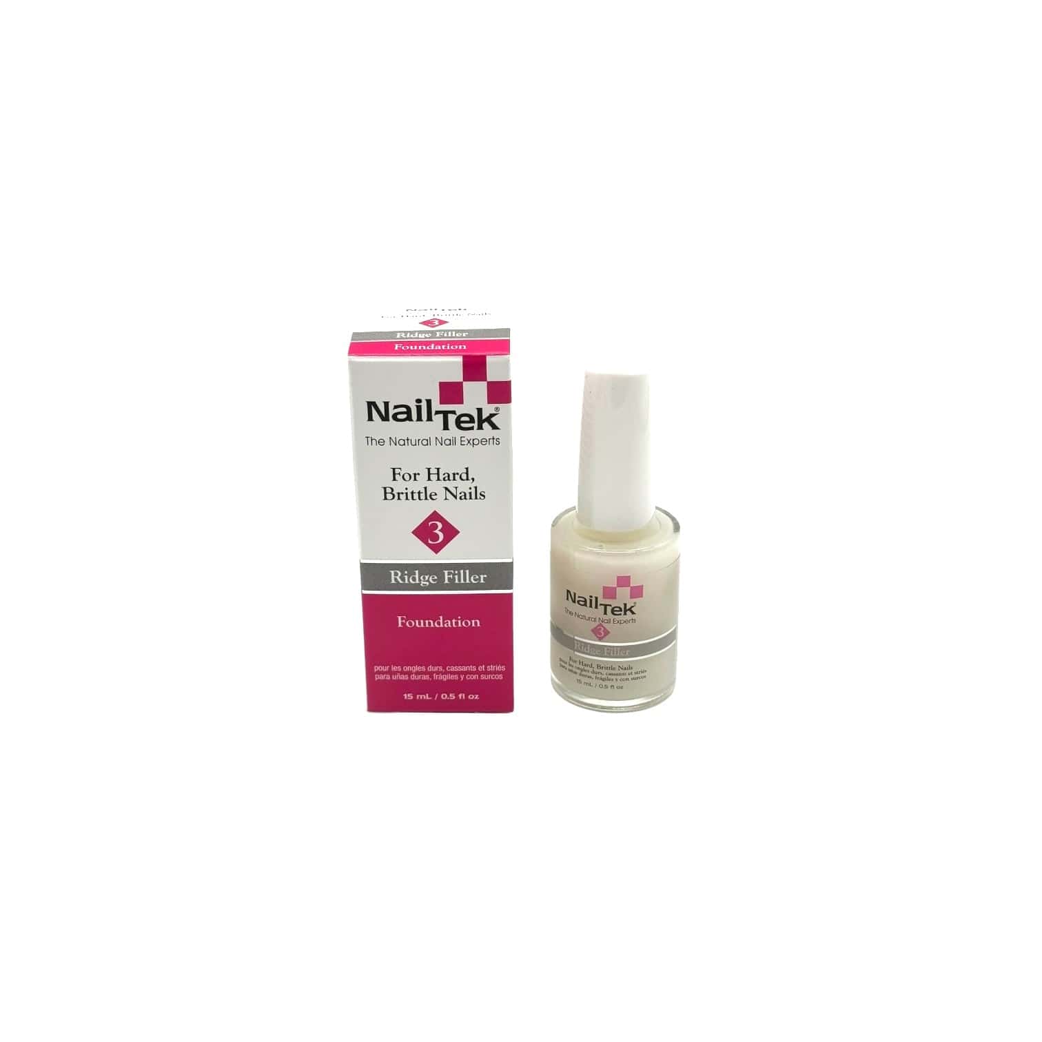 Nail Tek Ridge Filler Foundation 3 Hard, Brittle Nails 0.5 oz Nail Care