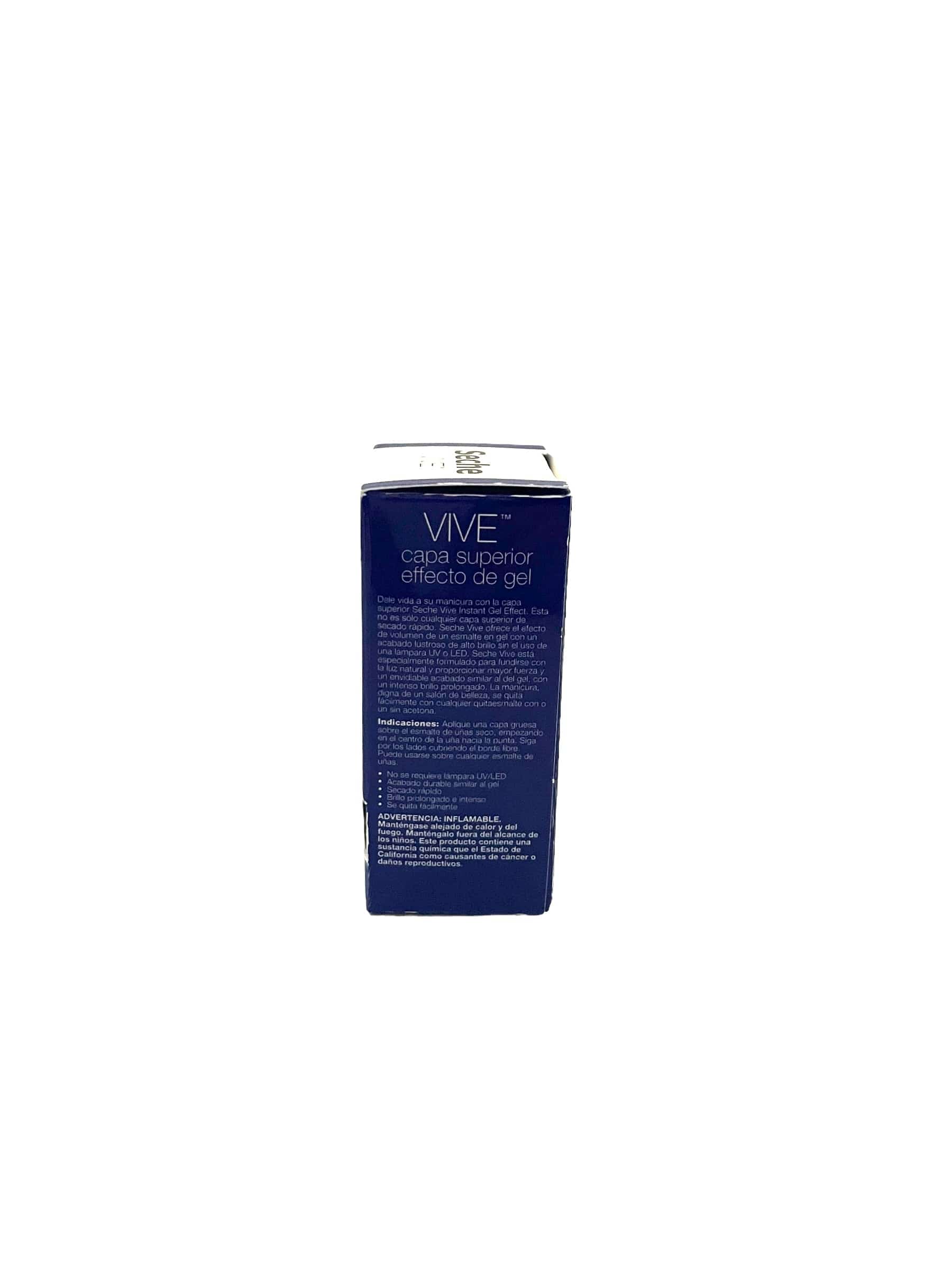 Nail Top Coat Seche Vive Instant Gel Effect 0.5 oz Nail Care