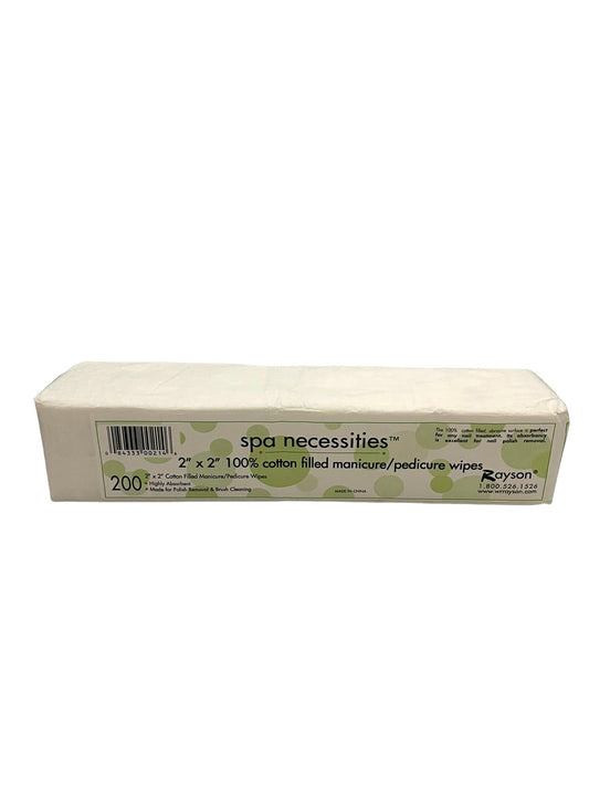 Nail Wipes Cotton Filled Manicure/Pedicure Wipes 2" x 2" 200 ct. Health & Beauty