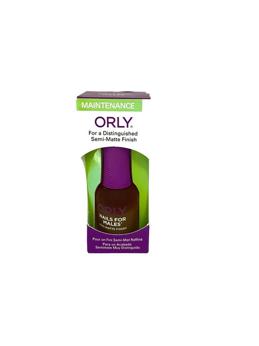 Orly Nails For Males Semi-Matte Finish Topcoat 0.6 oz Nail Top Coat