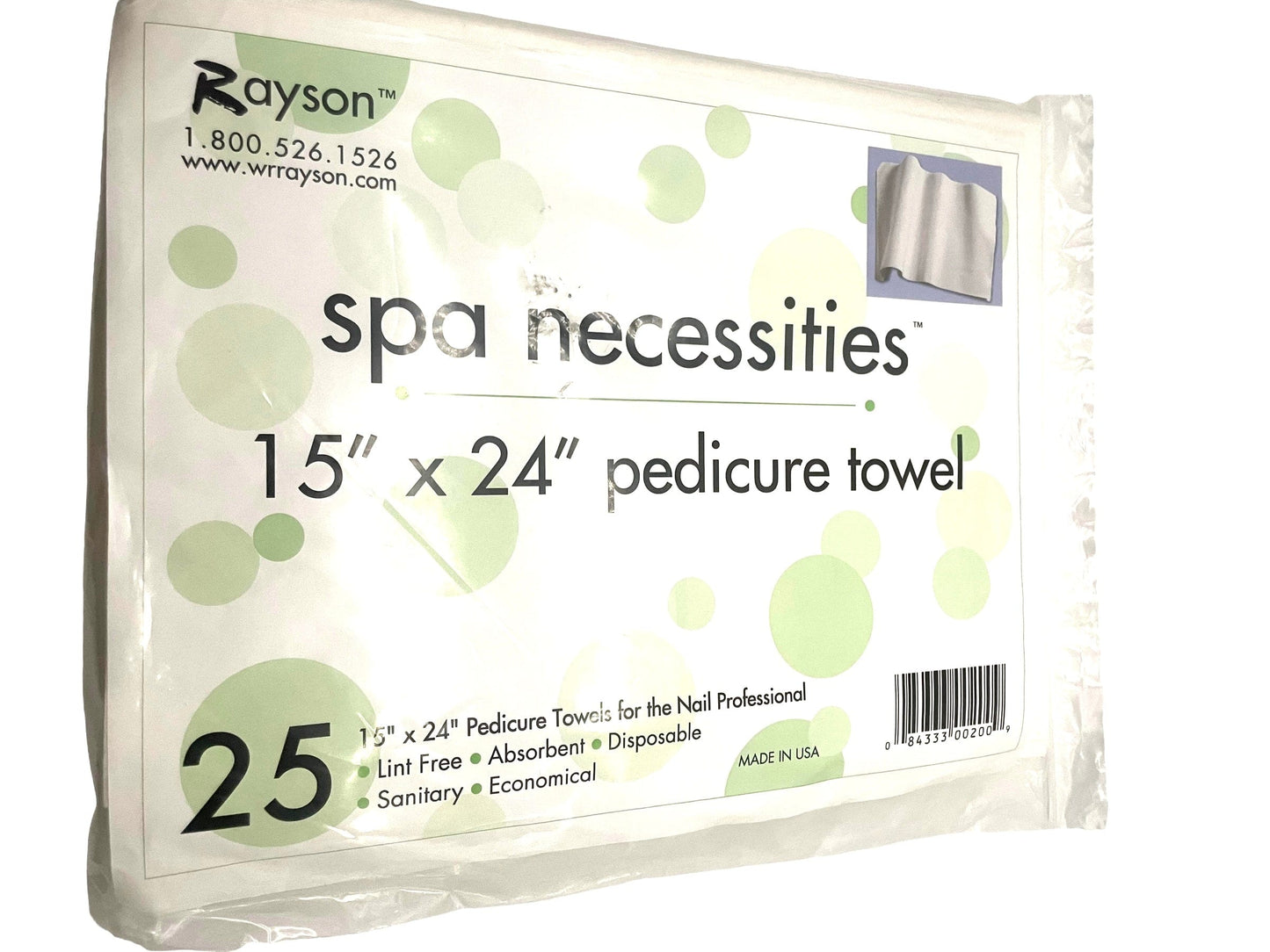 Pedicure Towels Disposable 25 pk 15"x 24" Disposable Towels