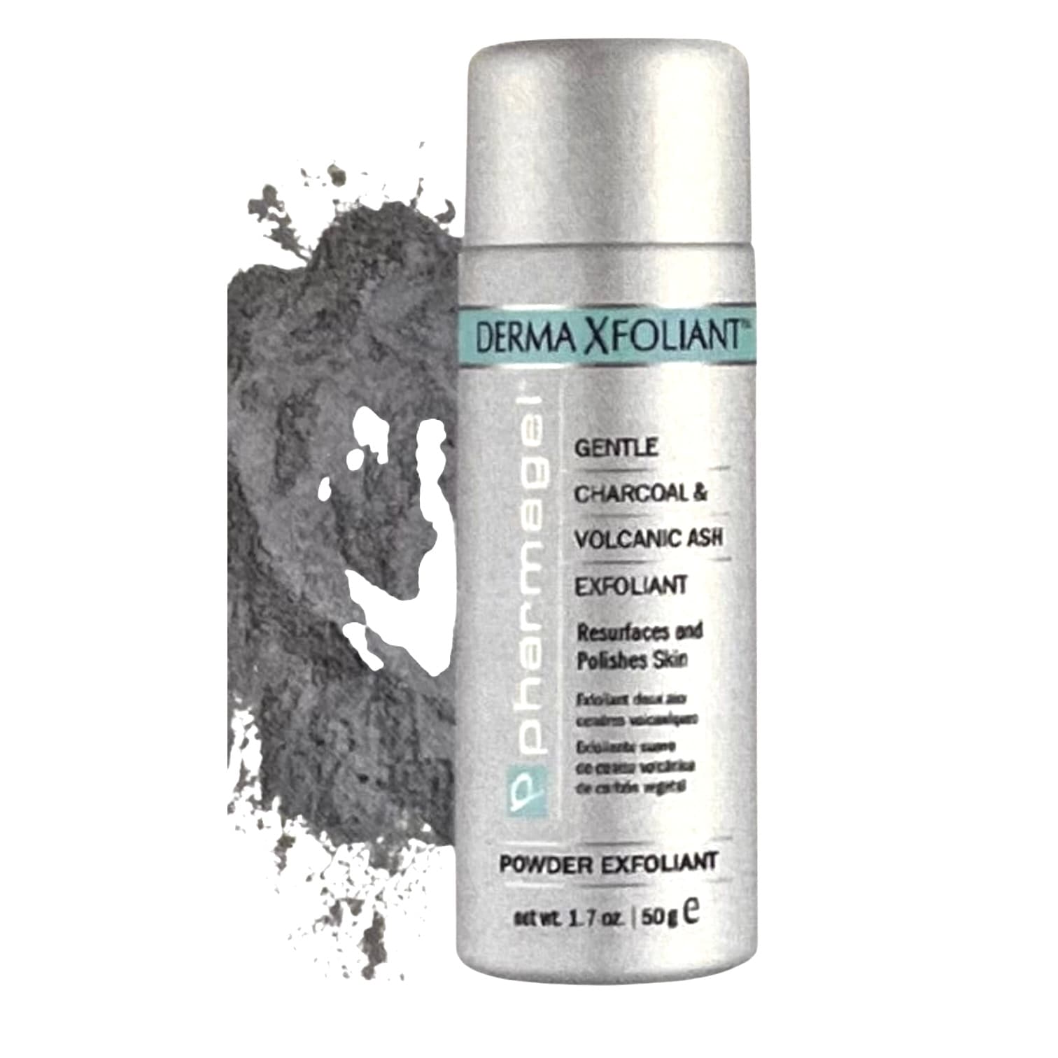 Pharmagel Derma Xfoliant Charcoal Volcanic Ash Powder Exfoliant 1.7 oz Face Exfoliant