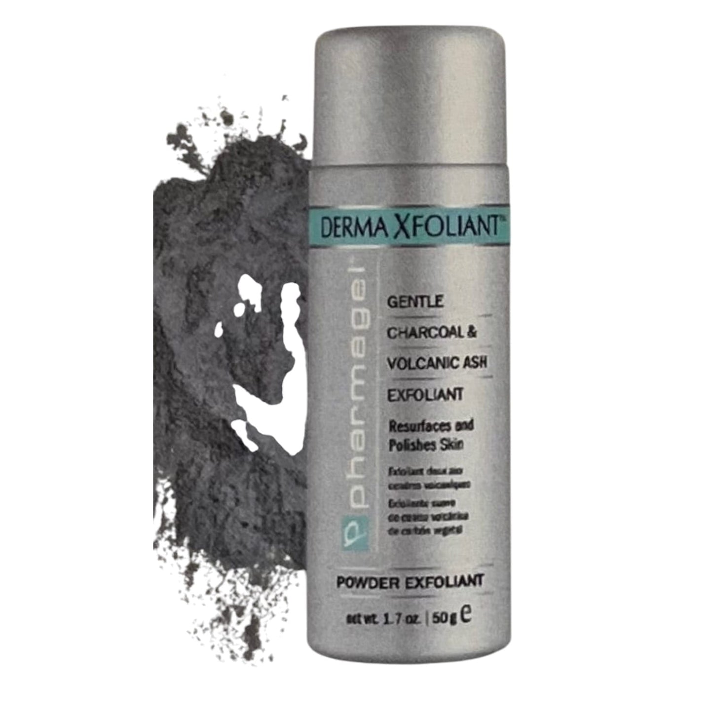 Pharmagel Derma Xfoliant Charcoal Volcanic Ash Powder Exfoliant 1.7 oz Face Exfoliant