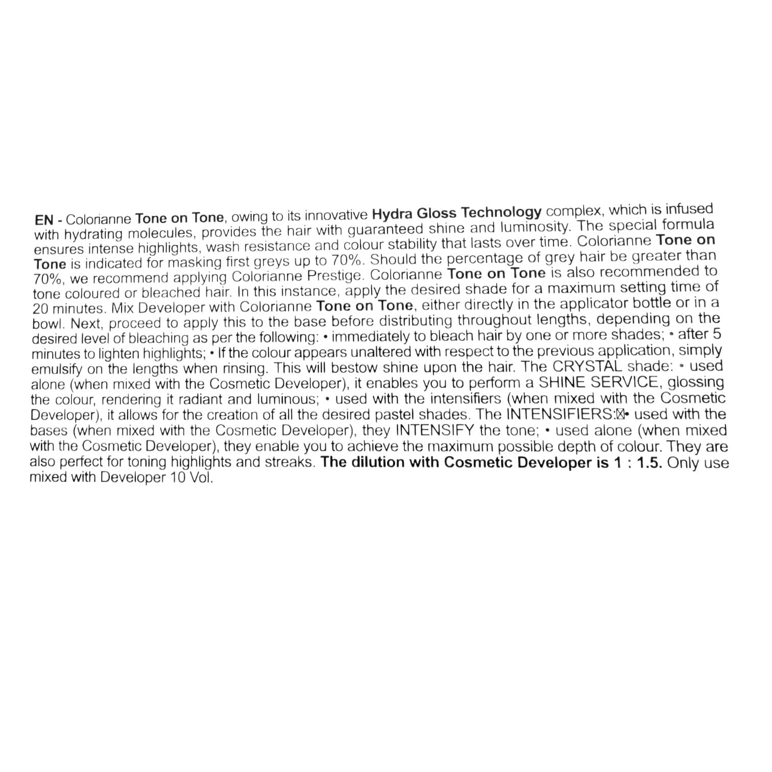 Prestige 20 Minutes Permanent Hair Color Tone On Tone No Ammonia 3.38 oz No Ammonia Color