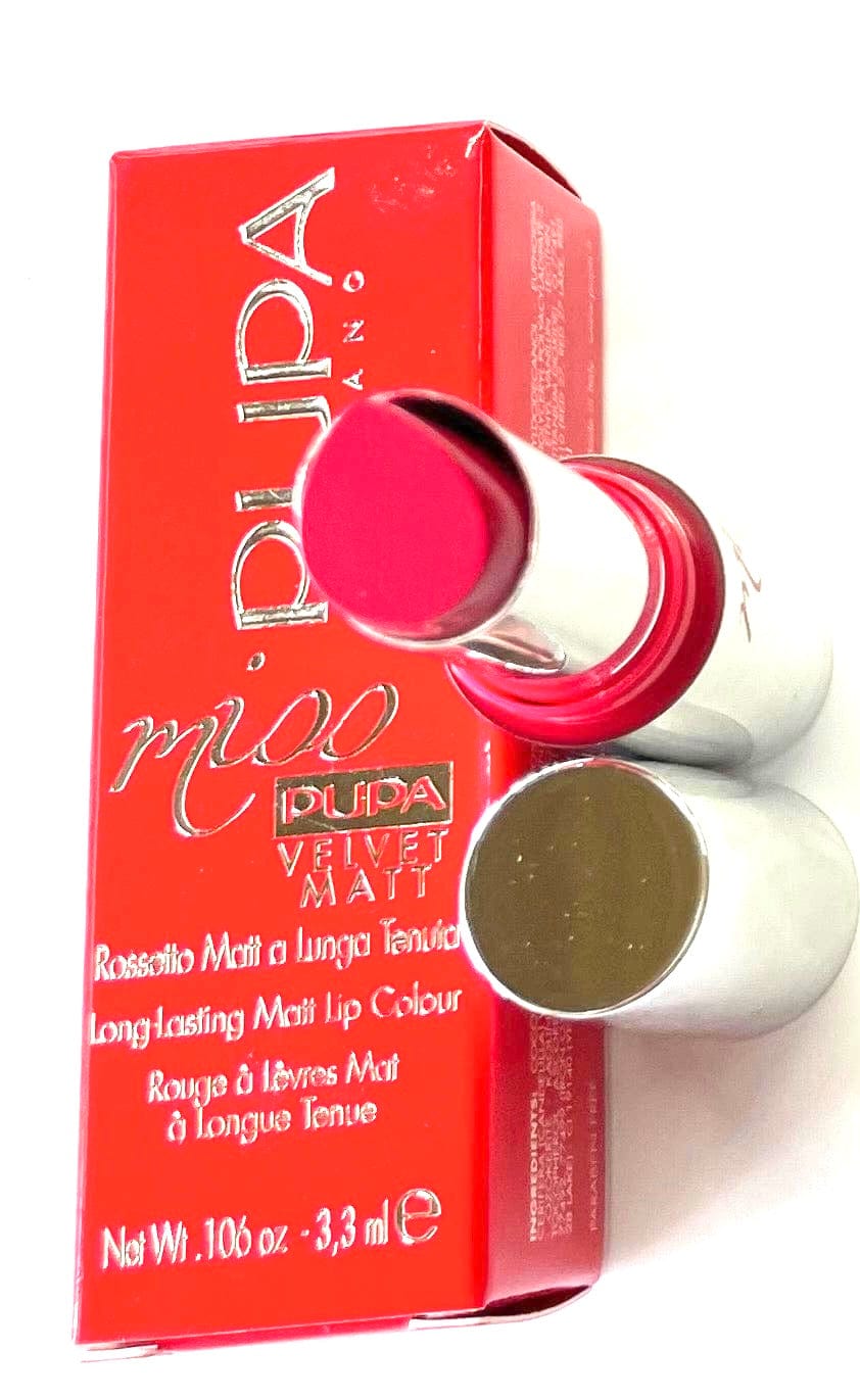 Pupa Milano Lipstick Miss Velvet Matt Fuchsia Strawberry #203 Makeup