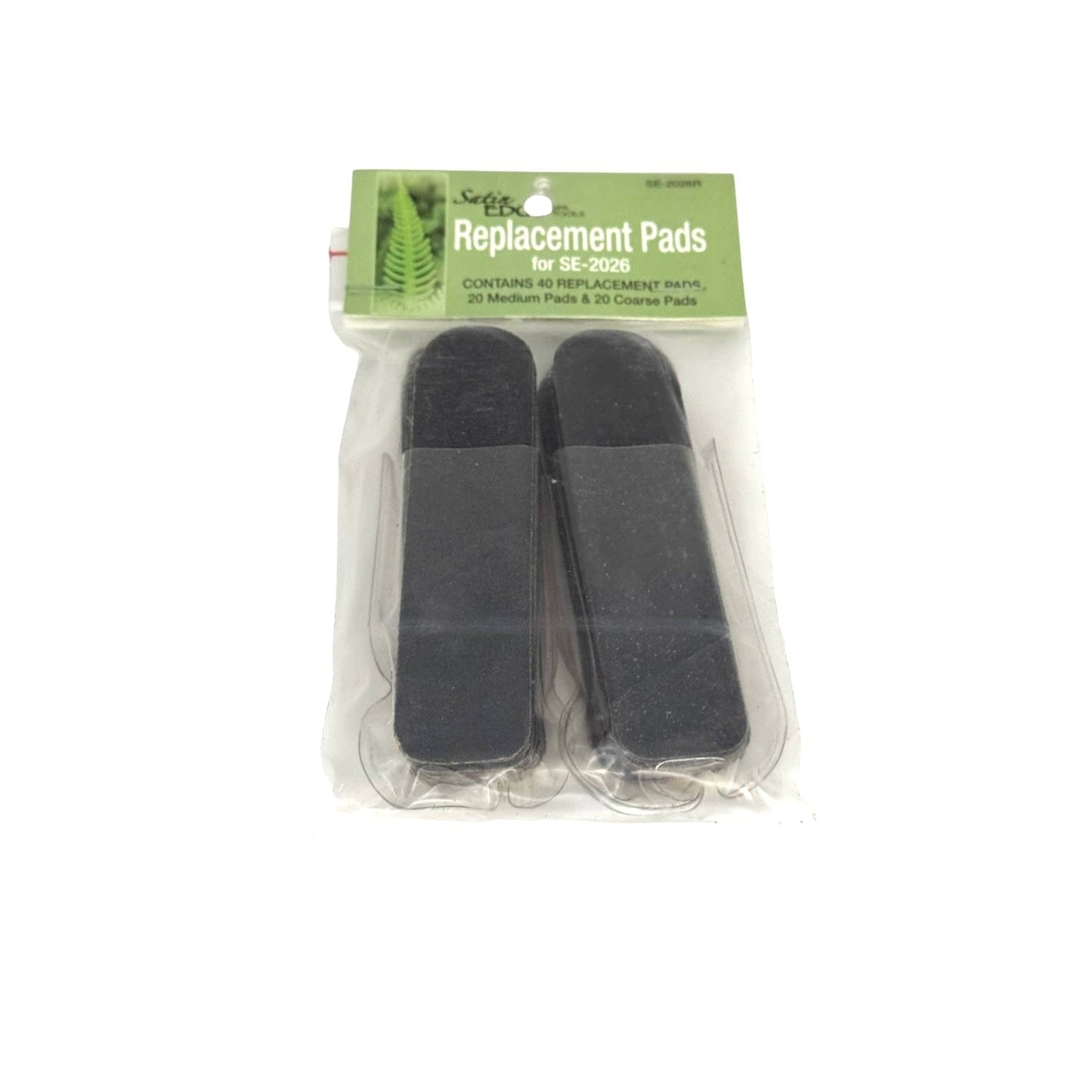 Satin Edge Replacement Pads 20 med. & 20 Coarse 40ct Foot Files