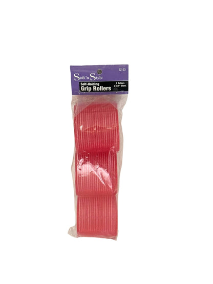 Self Grip Hair Rollers 2.75” Red & 2.5” Long 3 pk Hair Rollers