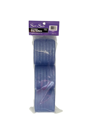 Self Grip Hair Rollers 3” Blue & 2.50” Long 3 pk Hair Rollers