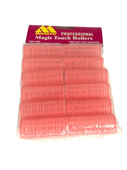 Self Grip Hair Rollers Pink 12 pk 7/8 mm & 2 1/2” Long Self Grip Rollers