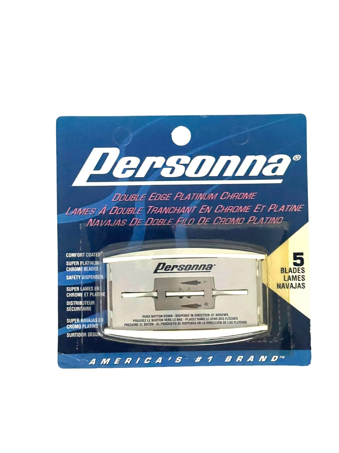 Shaving Double Edge Platinum Chrome Personna Blades 5 pk Razor Blades