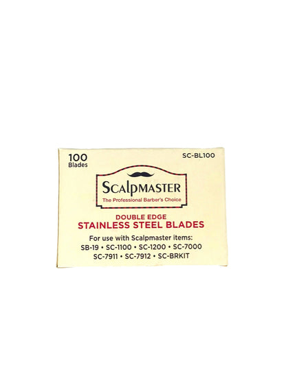 Shaving Razor Blades Double Edge Stainless Steel Scalp Master 100 pk Razor Blades