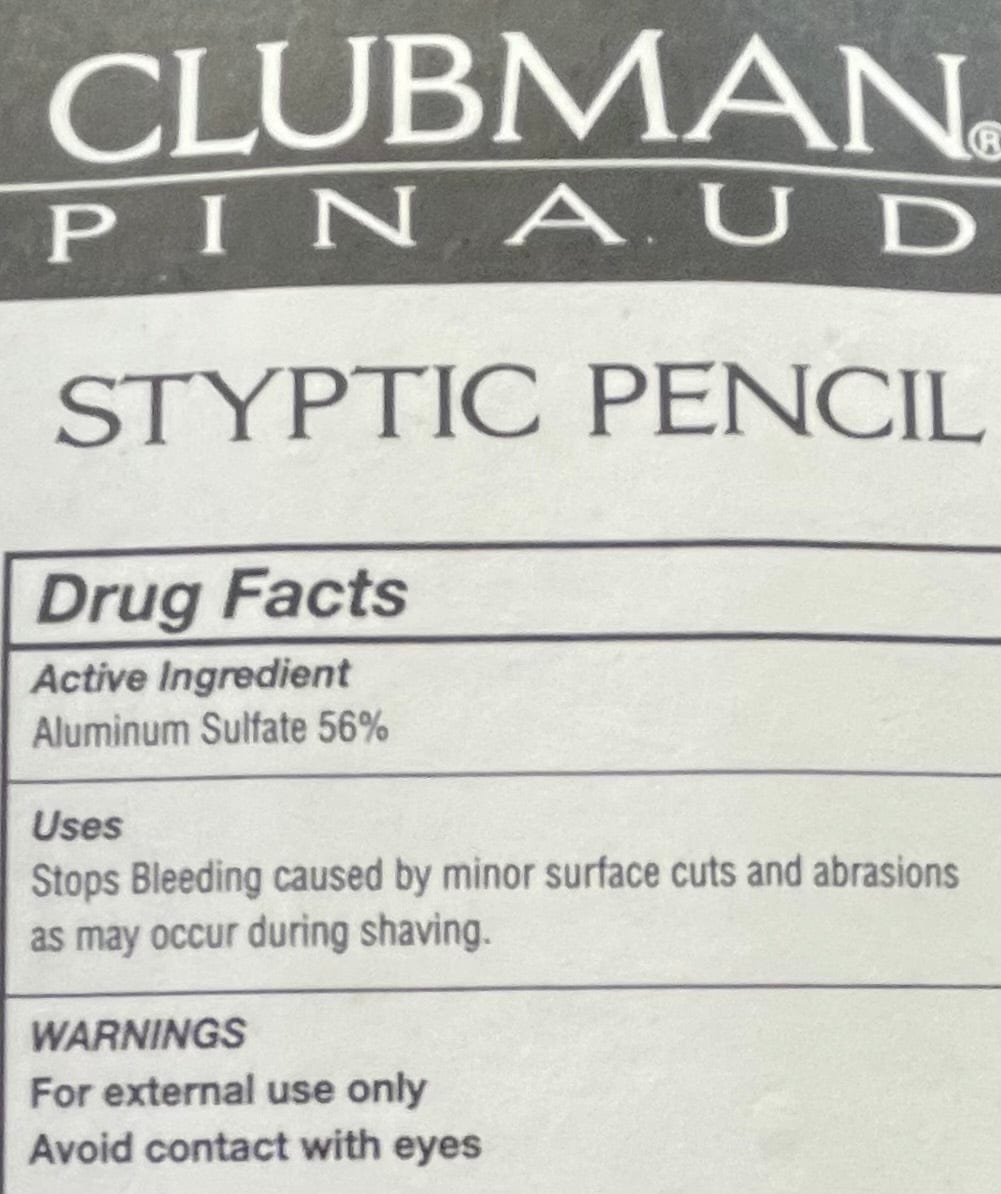 Styptic Clubman Pencil Jumbo 1 oz
