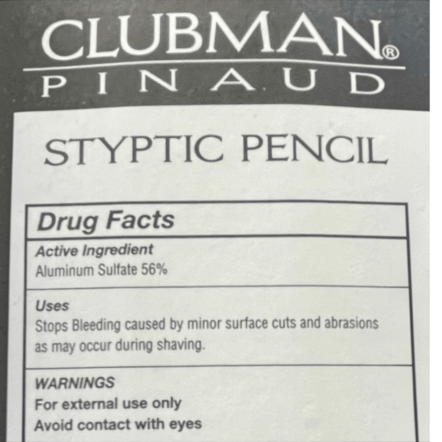 Styptic Clubman Pencil Jumbo 1 oz Shaving accessory