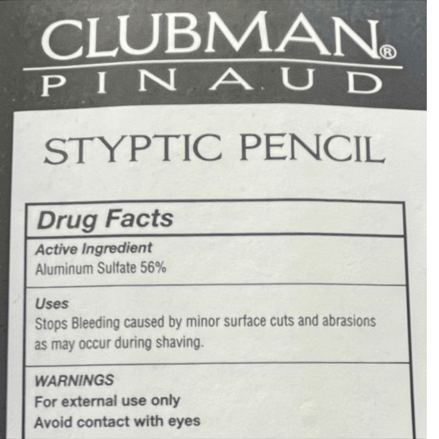 Styptic Clubman Pencil Jumbo 1 oz Shaving accessory