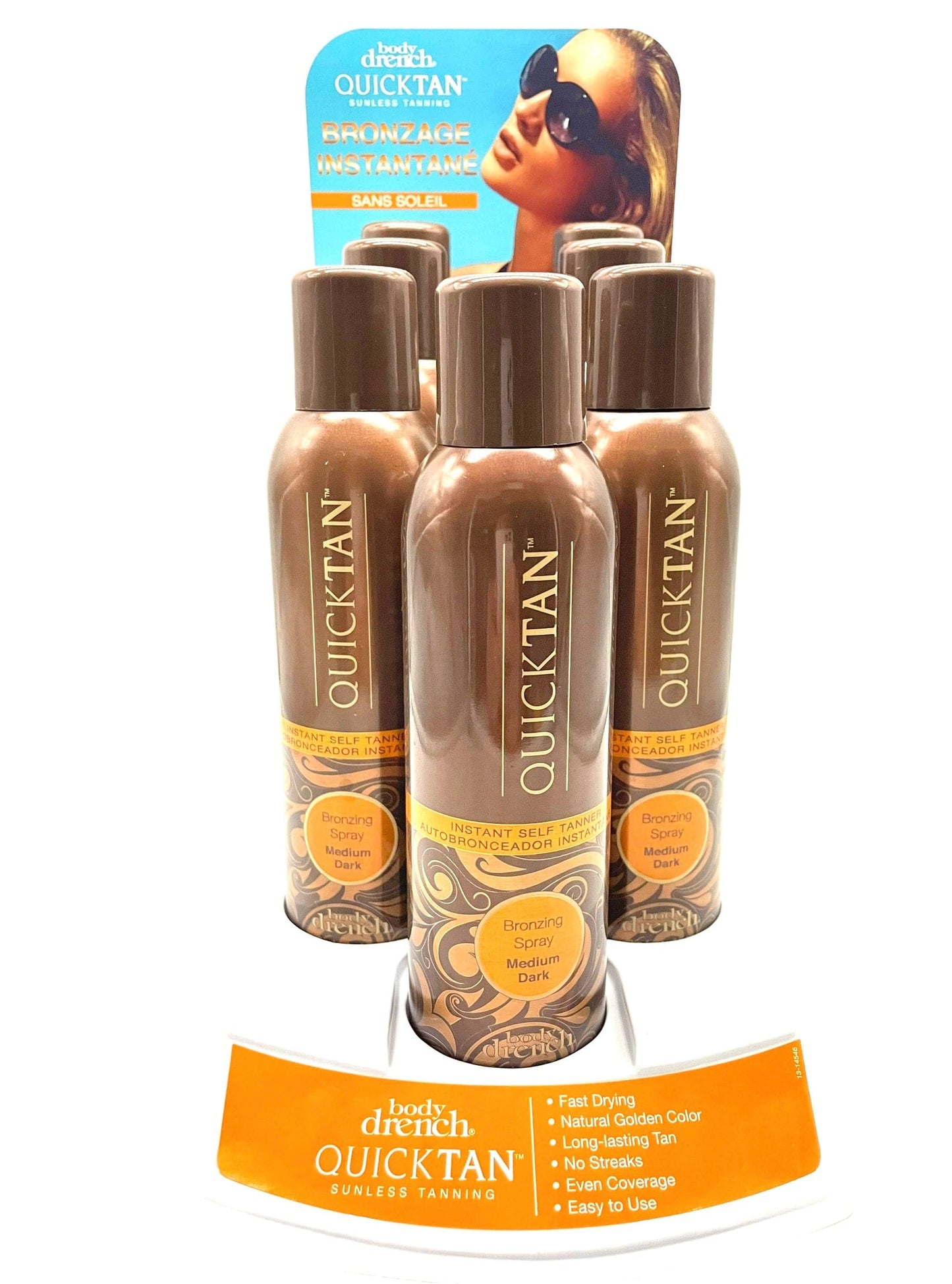 Tanning Body Spray Body Drench Display 7pcs Instant Self Tanner Medium Dark 6oz Sunless Tanning