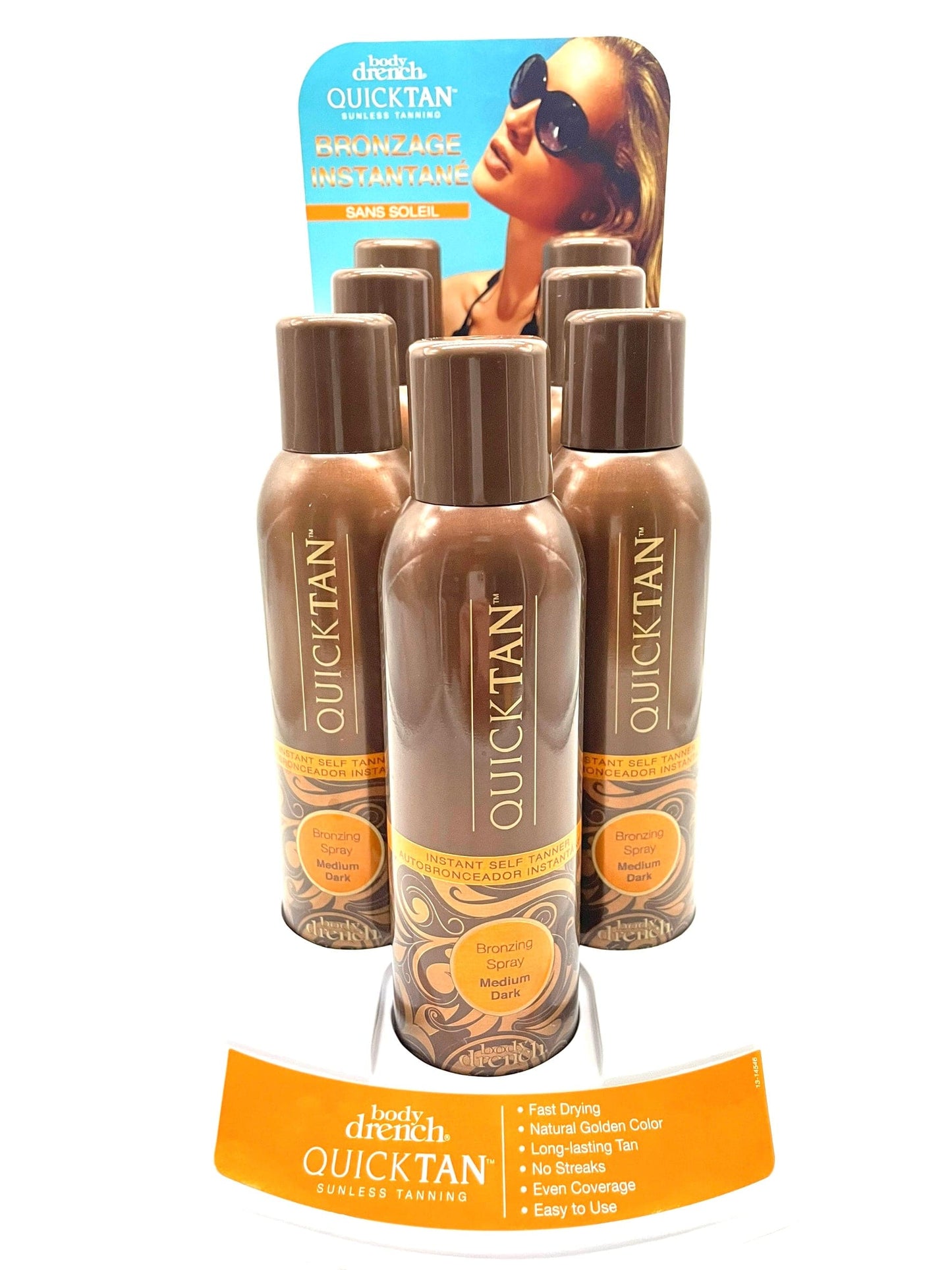 Tanning Body Spray Body Drench Display 7pcs Instant Self Tanner Medium Dark 6oz Sunless Tanning