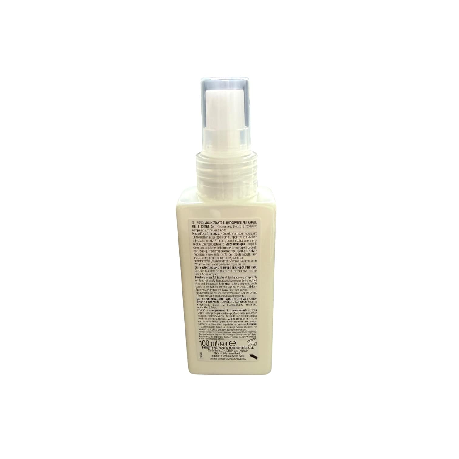 Volume & Plump Hair With Amino & Bitotin Brelil Shampoo, Mask & Serum For Fine & Thinning Hair