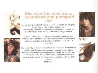 Volume & Plump Hair With Amino & Bitotin Brelil Shampoo, Mask & Serum For Fine & Thinning Hair