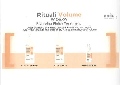 Volume & Plump Hair With Amino & Bitotin Brelil Shampoo, Mask & Serum For Fine & Thinning Hair