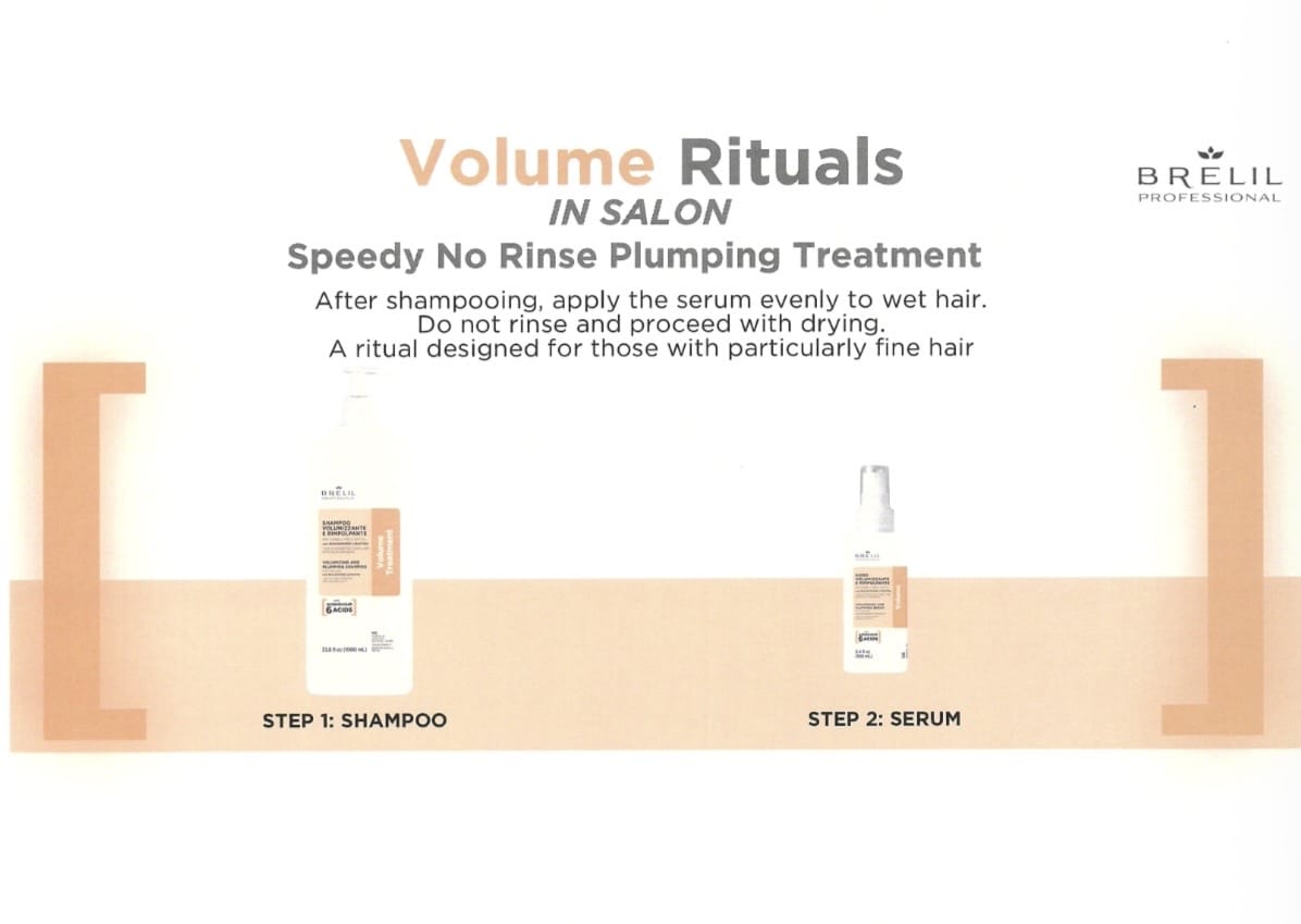 Volume & Plump Hair With Amino & Bitotin Brelil Shampoo, Mask & Serum For Fine & Thinning Hair
