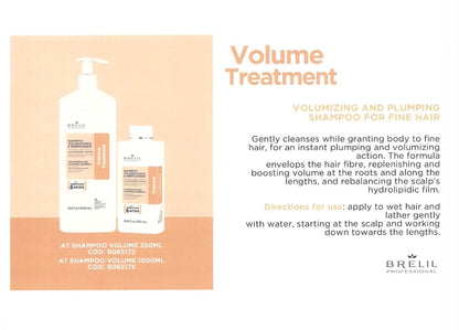 Volume & Plump Hair With Amino & Bitotin Brelil Shampoo, Mask & Serum For Fine & Thinning Hair