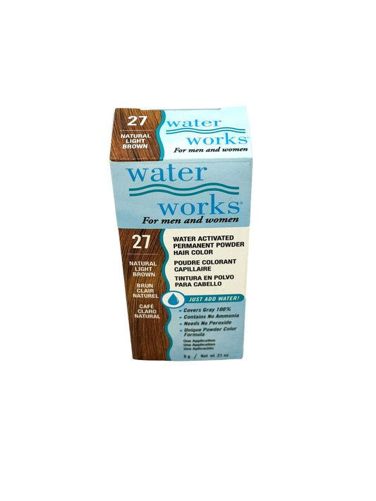 Water Works Permanent Powder Hair Color Light Natural Brown 0.21 oz Hair Color